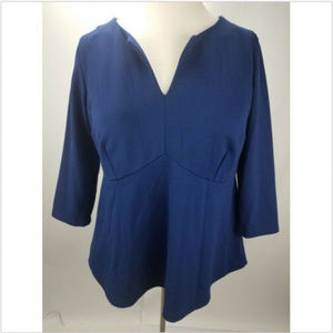 Eloquii women 3/4 sleeve navy blue top size 18
